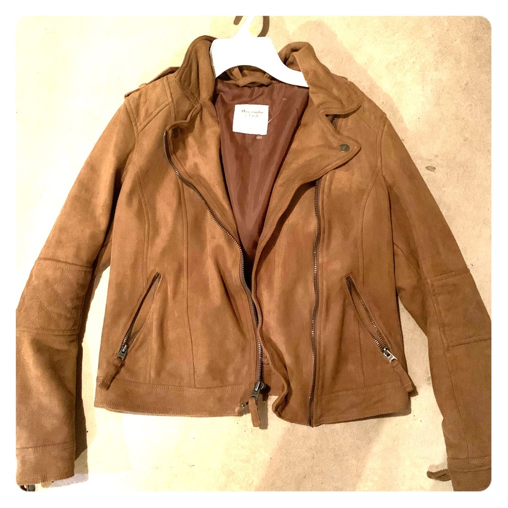 Brown suede jacket//Abercrombie and Fitch